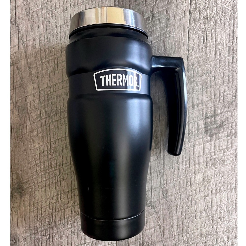 Thermos Stainless King 16oz Travel Mug Matte Black Vacuum Insulated SK1100BKW4